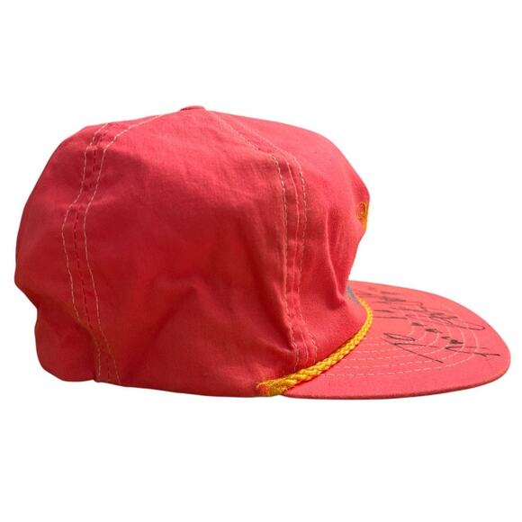 Vintage 90s MGD Racing Team Rusty Wallace Autographed Snap Back Hat Pink Nascar - Picture 6 of 7